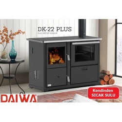 DAİWA DK-22 PLUS SICAK SULU ŞÖMİNELİ KUZİNELİ KALORİFER SOBASI (Kargo Bedava)