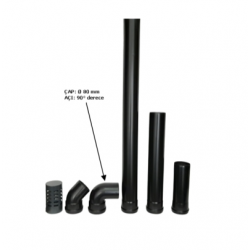 90 Derece PELET SOBA/KAZAN DİRSEK 80 mm