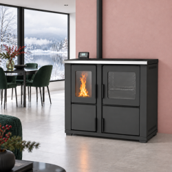 DAİWA DP-22 F PELET SOBASI KUZİNELİ KALORİFERLİ  (Kargo Bedava)