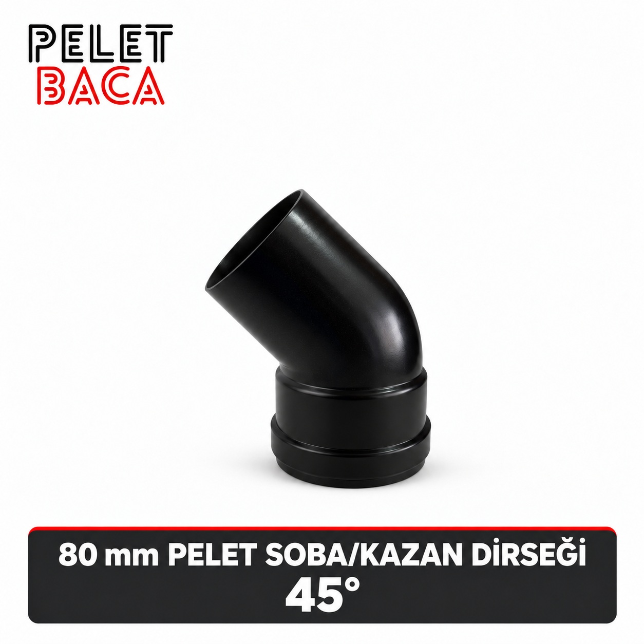 80 mm 45° baca dirseği