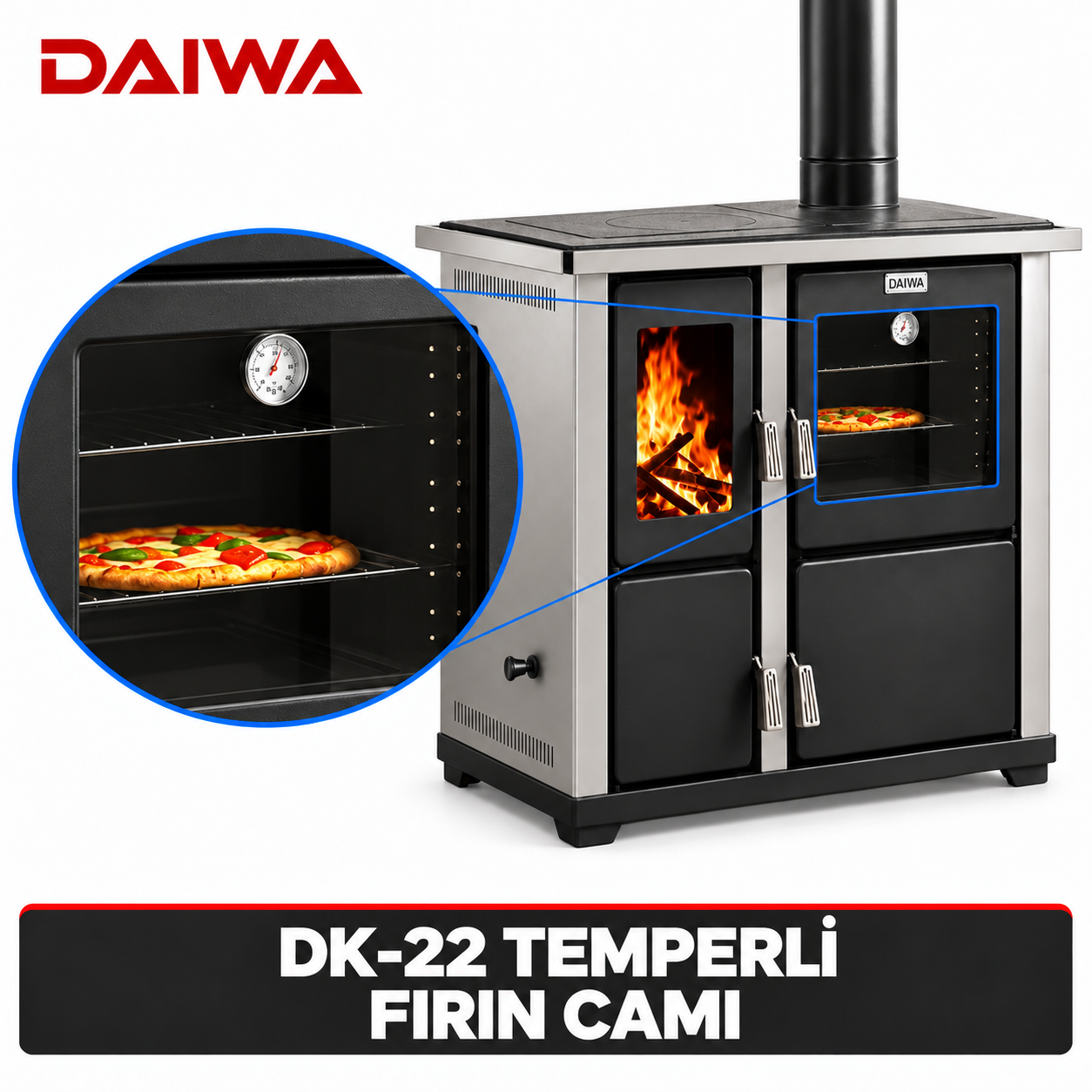 DK-22 temperli fırın camı