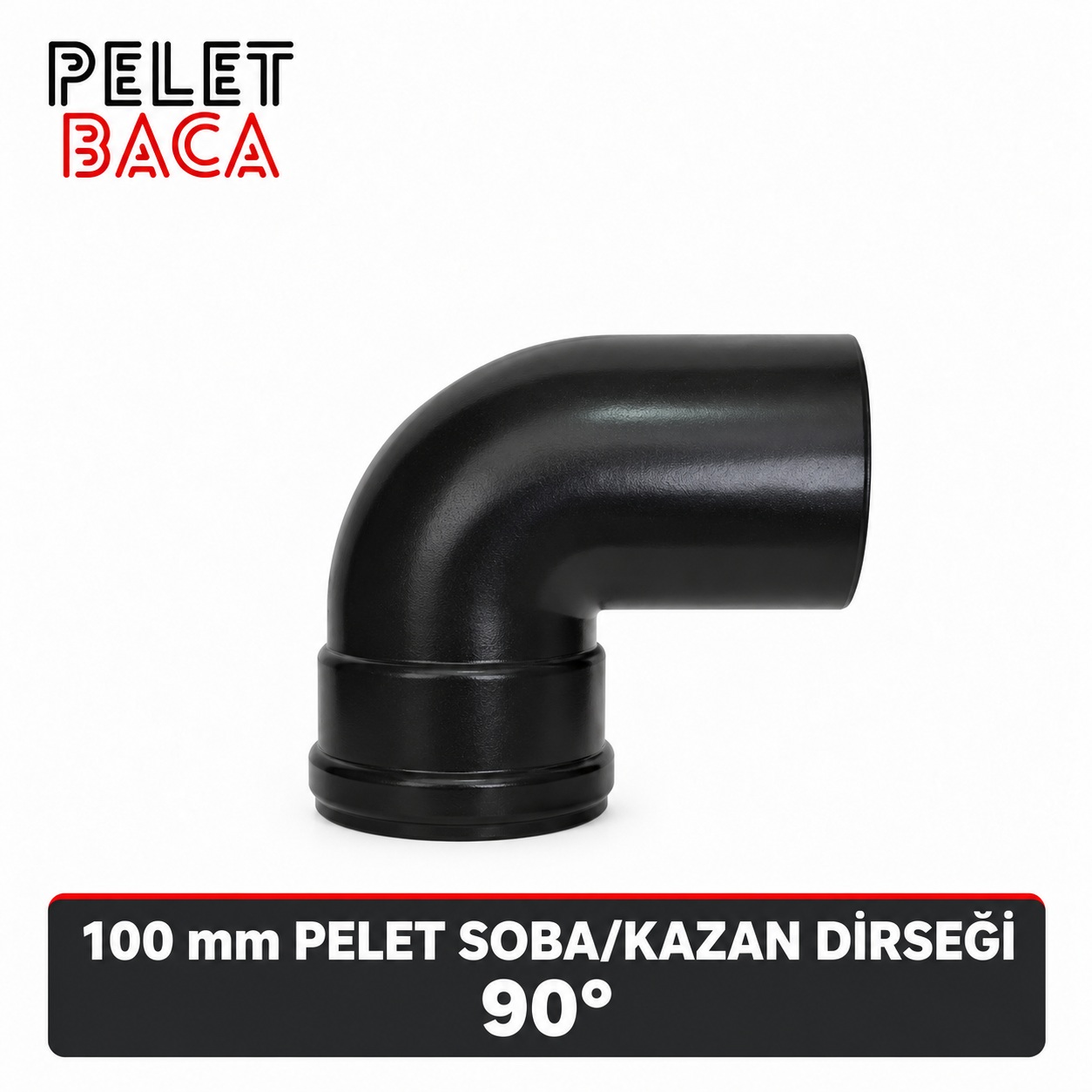 90 Derece PELET SOBA/KAZAN DİRSEK 100 mm